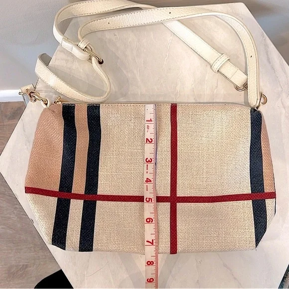🔥Stylish Plaid Crossbody Bag - White, Black, Red🔥 - Picture 2 of 4